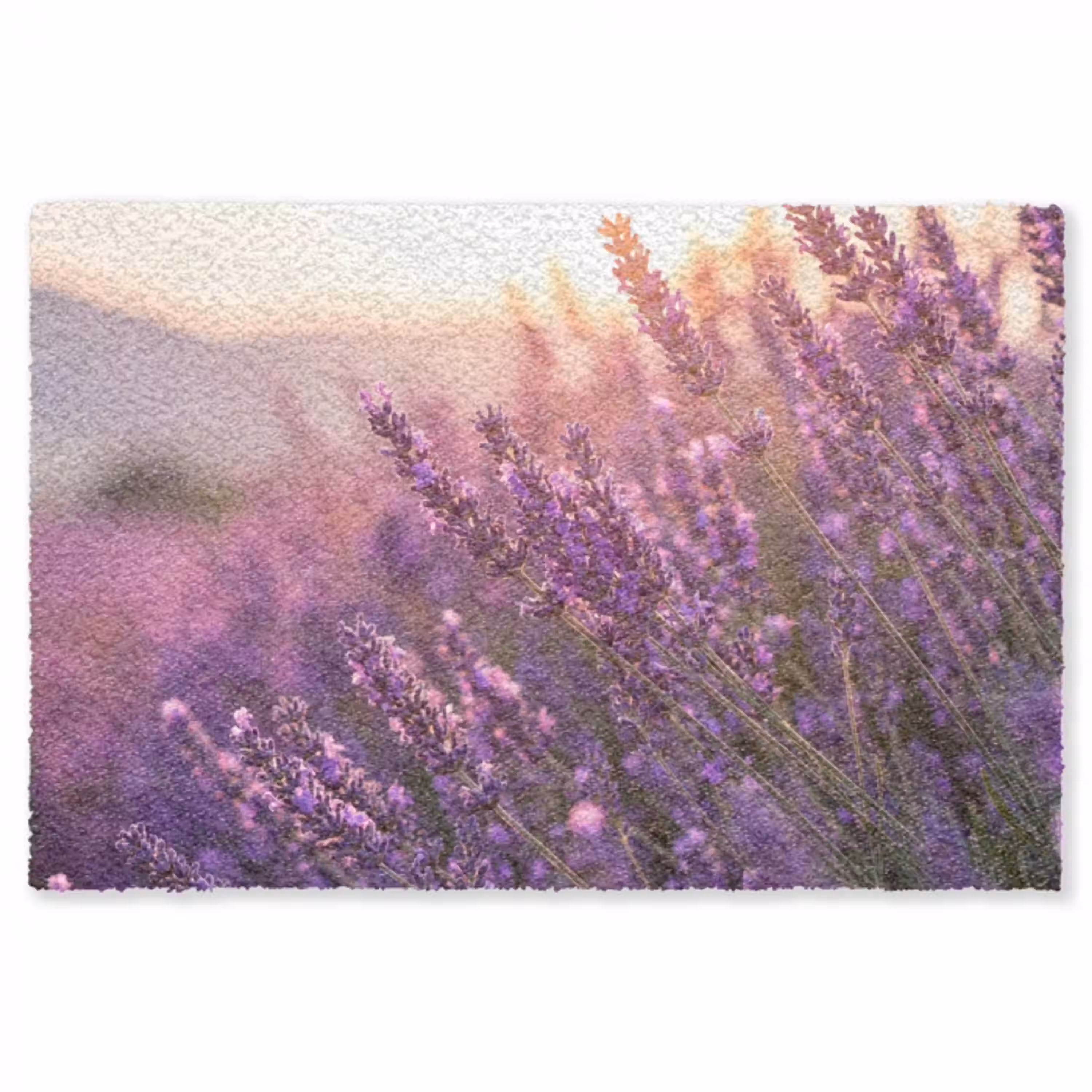 Lavendel - Paars - Zonlicht Vloerkleed Rechthoek klein -3d