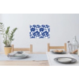 Floraal - Modern - Blauw Muursticker klein 286 -eettafel
