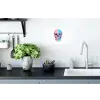 Schedel - Grafisch - Roze - Verdeeld Muursticker klein -keuken