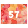 Oranje bloemenmix - Traditioneel Naambord Rechthoek middel -3d
