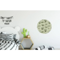 Waaier - Blad - Groen Wandcirkel aluminium klein 190 -kinderkamer