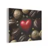Macarons - Rood - Hart PET vilt klein -3d