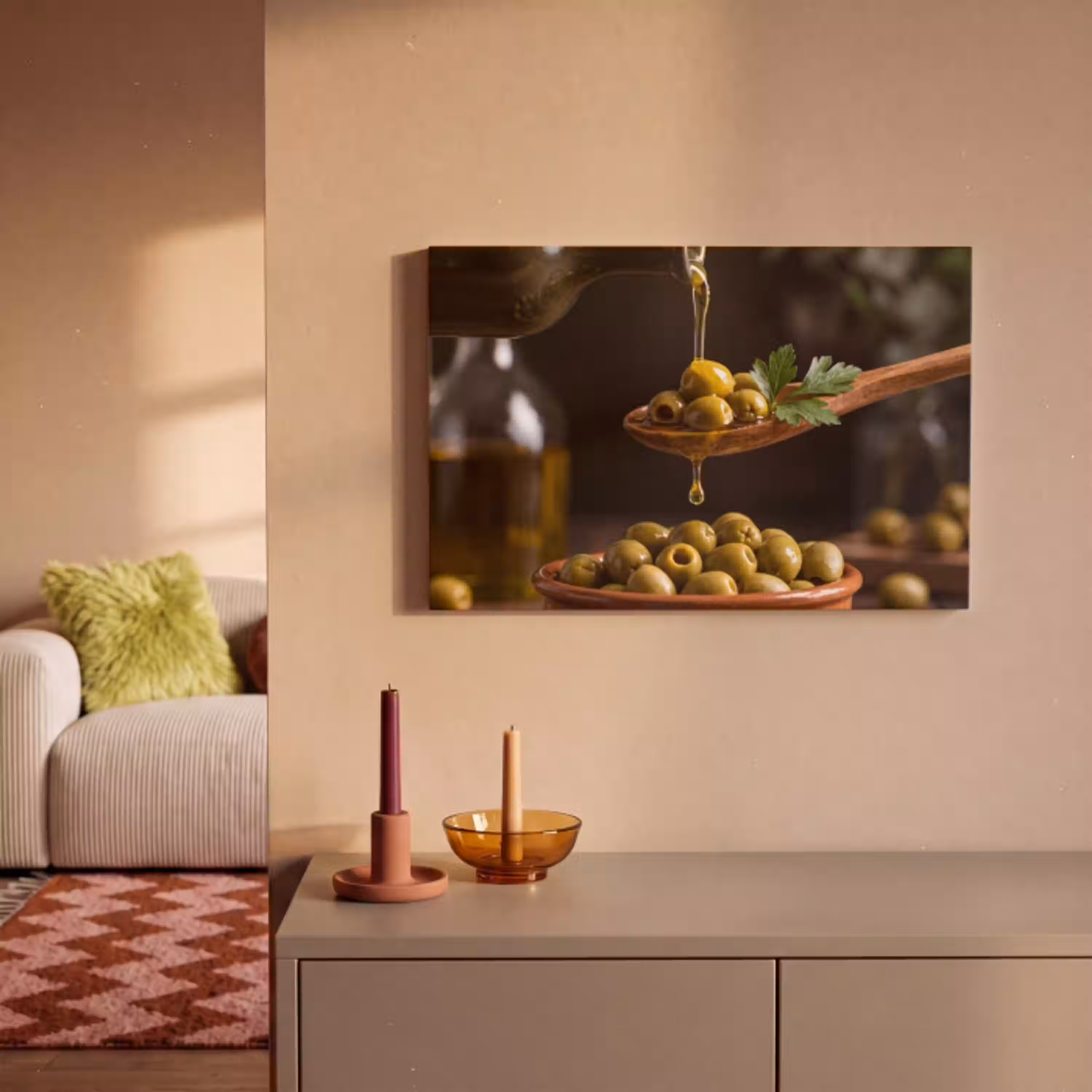 Olijven - Olijfolie - Eten canvas 2cm klein -sfeer1