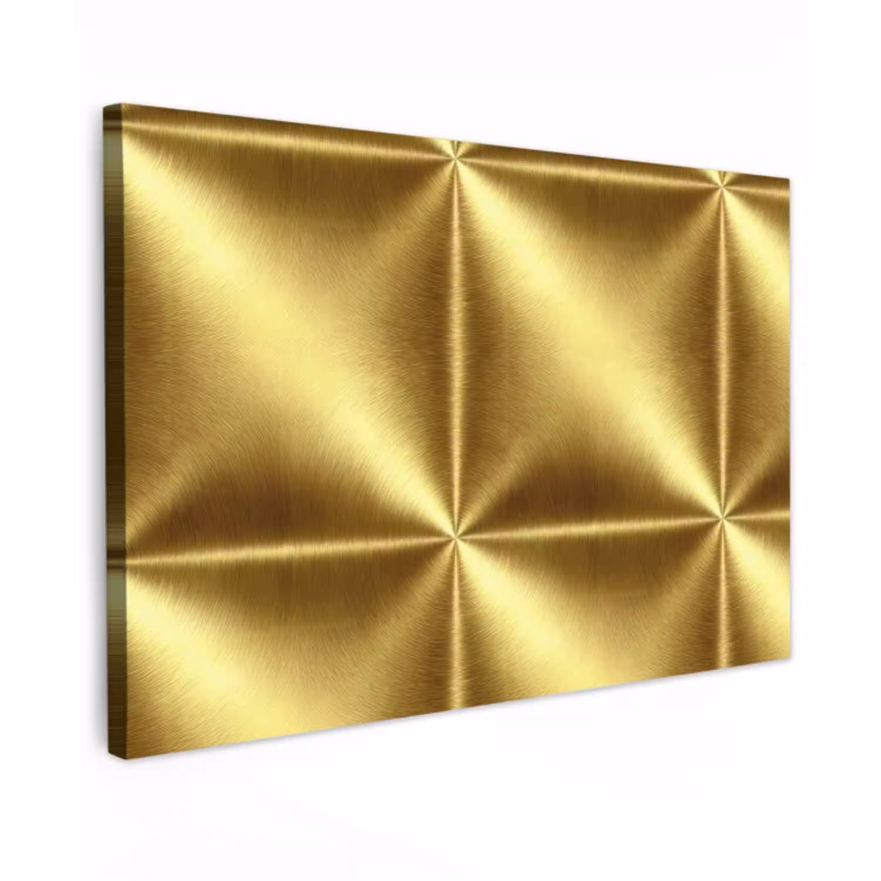 Textuur - Geborsteld Goud - Industrieel - Metallic Tuinposter op houten frame 2 cm dik klein 845 -3d