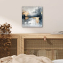 Kunst - Grijs - Goud - Abstract aluminium wit klein -sfeer3