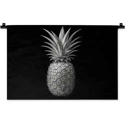 Ananas - Gedetailleerd - Bladeren Wandkleed katoen klein -zz3d