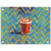 Mok - Koffie - Zigzag - Slagroom tuinposter los doek klein -3d