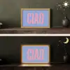 Ciao - Roze - Blauw - Golvend Light Box met kabel (Tafellamp) klein -sfeer3