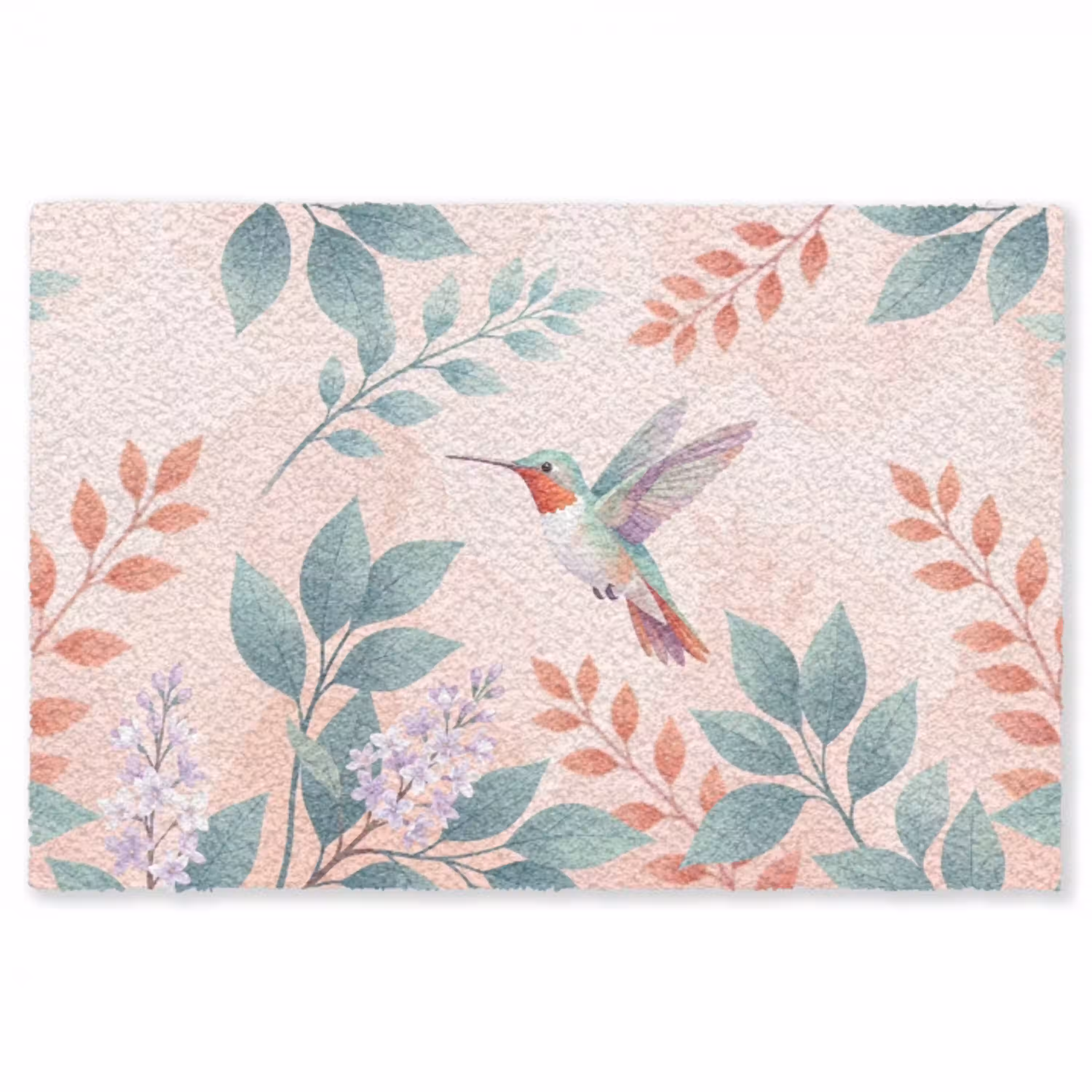 Kolibrie - Vliegen - Natuur - Illustratie - Kleurrijk Vloerkleed Rechthoek klein -3d
