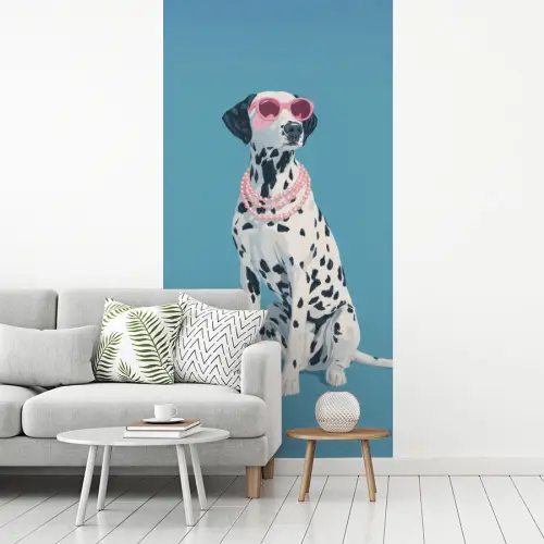 Dalmatiër - Zonnebril - Blauw fotobehang vinyl groot -woonkamer