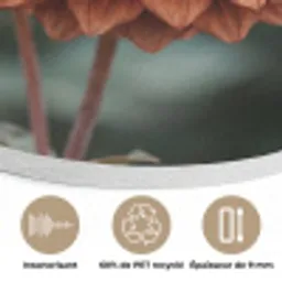 Dahlia - Bloem - Natuur - Sfeervol Akoestische PET Vilt - Rond klein -closeup_FR