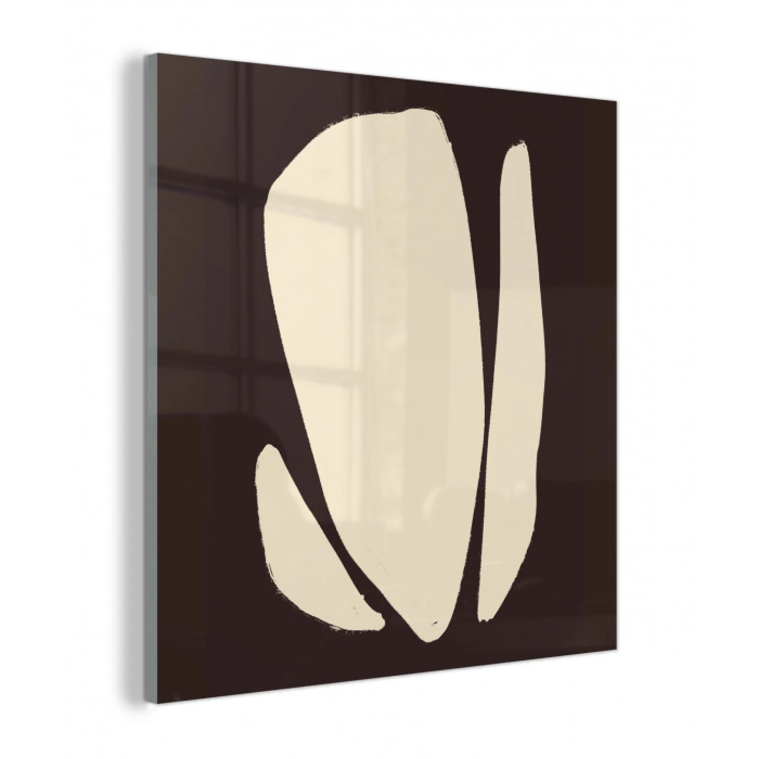 Kunst - Modern - Bruin - Abstract plexiglas 5mm klein -z3d