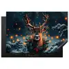 Hert - Kerst - Winter - Sneeuw - Kerstkrans Inductie beschermer vinyl 3mm klein -3d