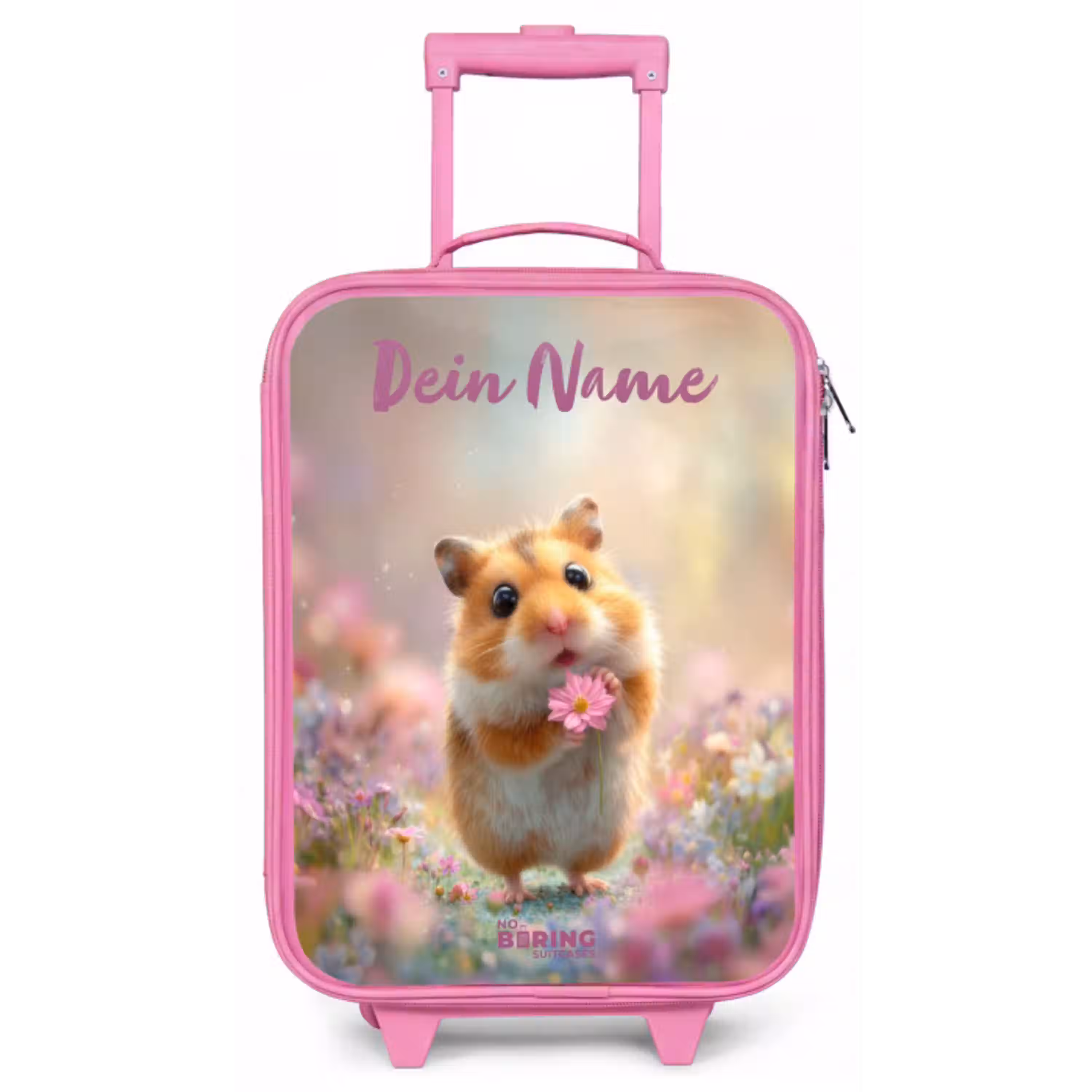 Hamster - Bloem - Natuur - Dier Kinderkoffer - Roze klein -zz3dotto