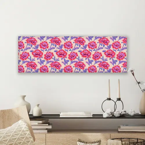 Bloemen - Patroon - Meerkleurig canvas 2cm klein 828 -sfeer6