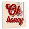 Oh honey - Rood - Schaduw plexiglas 5mm klein -zzzproduct_nieuw