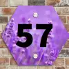 Lavendel - Traditioneel Naambord Hexagon klein -sfeer2