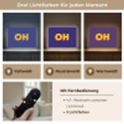 Blauw - Geel - OH - Schaduw Light Box met batterij (Wandlamp) middel -USP_lichtkleurDE