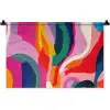 Vormen - Golvend - Abstract - Felroze Wandkleed katoen klein -zz3d