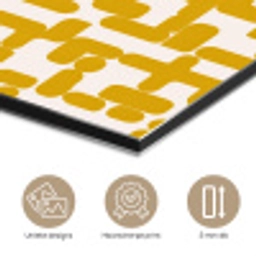 Geel - Beige - Patroon aluminium wit klein 46 -closeup_NL