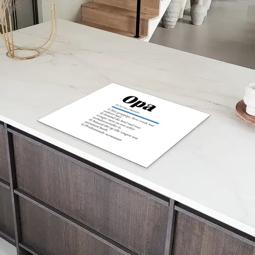 Quotes - Opa betekenis - Spreuken - Woordenboek Inductie beschermer vinyl 3mm groot -sfeer8