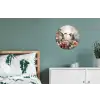 Kolibrie - Vogels - Bloemen - Natuur Wandcirkel aluminium klein -slaapkamer