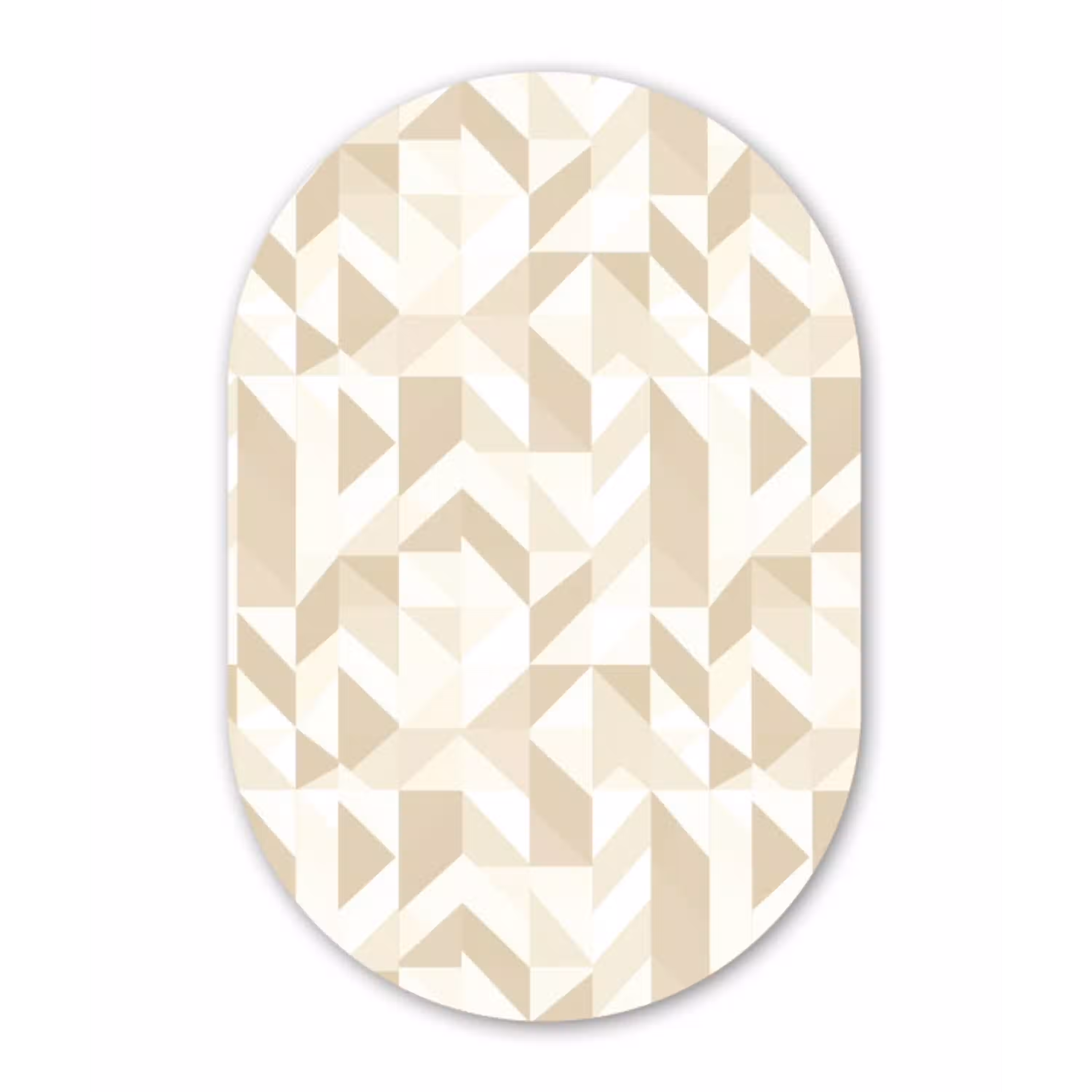 Modern - Abstract - Beige Wandcirkel Ovaal Aluminium middel 839 -3d