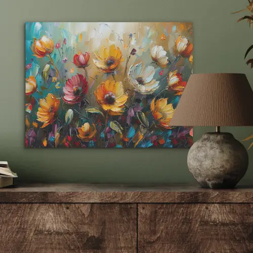 Watercolor - Bloemen - Kunst - Modern PET vilt klein -sfeer2