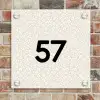 Beige panterprint - Traditioneel Naambord Vierkant klein -sfeer2