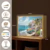 Boten - Rotsen - Zee - Zon Light Box met batterij (Wandlamp) middel -USP_websiteoverzichtNL