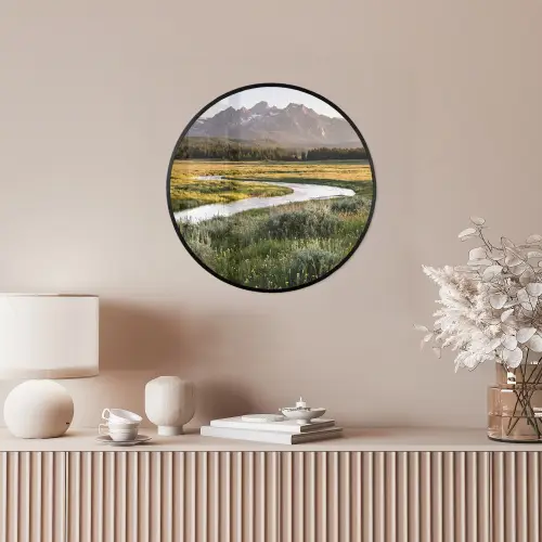 Berglandschap - Rivier - Bos Fotolijst rond zonder passe partout klein -sfeer3