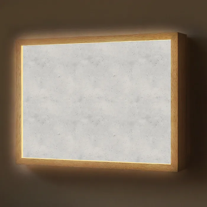 Grijs - Beton - Neutraal Light Box met batterij (Wandlamp) middel 907 -z3d_website