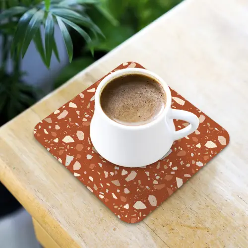 Terrazzo - Patroon - Klei onderzetter kurk middel 366 -sfeer5