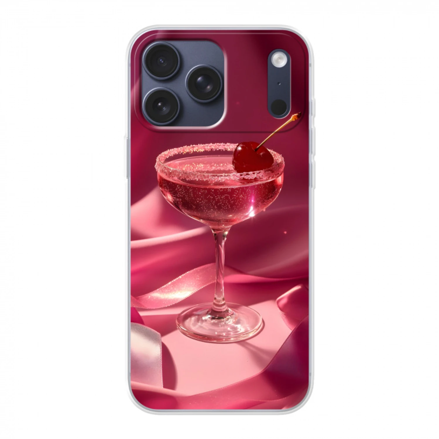 Cocktail - Pink - Luxe Telefoonhoesje iPhone 17 Pro Max klein -3d