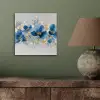 Bloemen - Blauw - Abstract aluminium wit klein -sfeer2