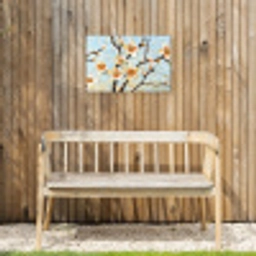 Bloesems - Wit - Mozaïek - Tak Tuinposter op houten frame 2 cm dik klein -sfeer4