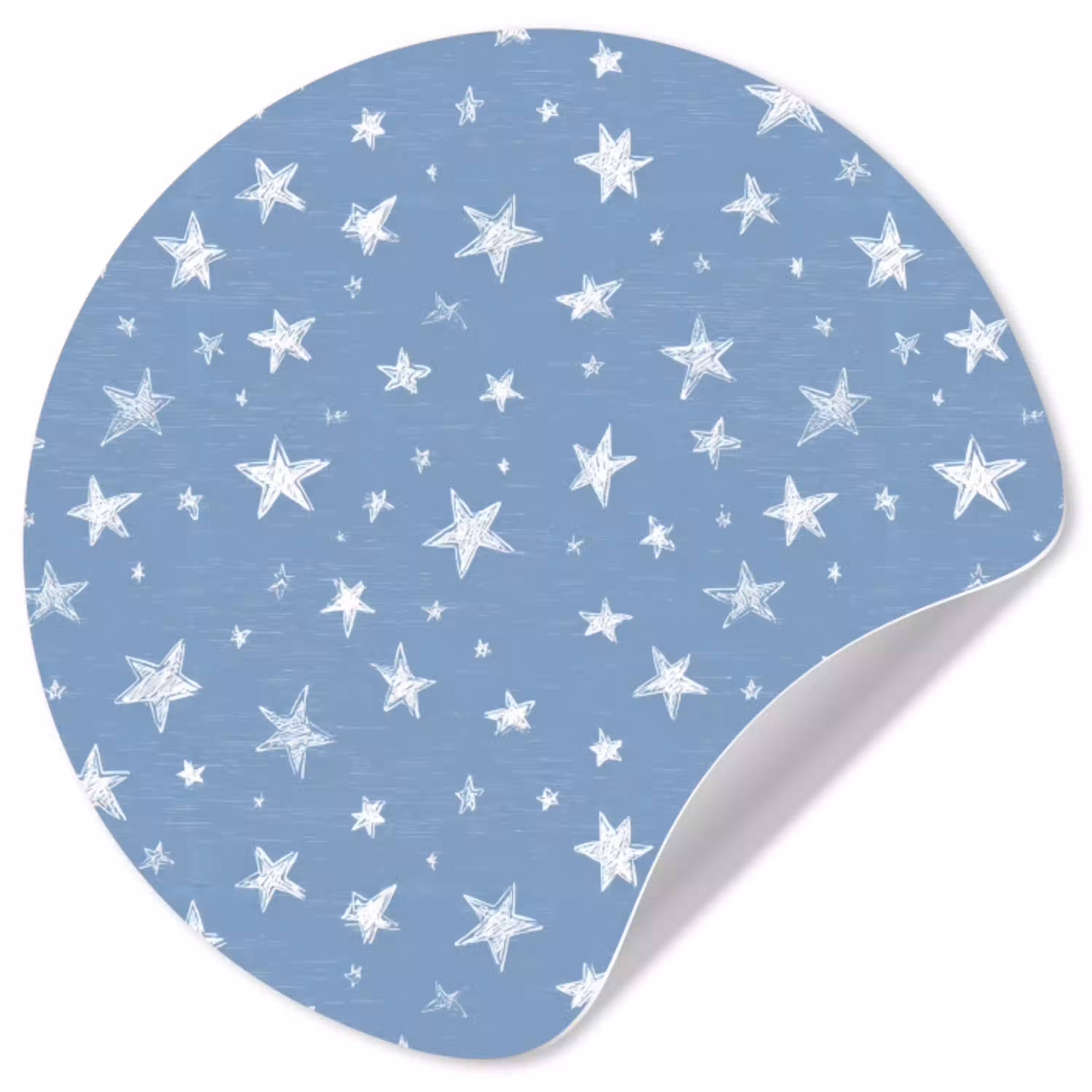 Sterretjes - Patroon - Blauw Wandcirkel behangsticker klein 186 -3d