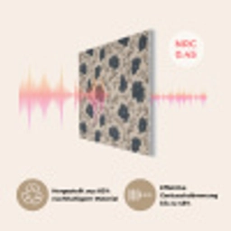 Motief - Bloemen - Zwart - Beige PET vilt klein 837 -USP_DE