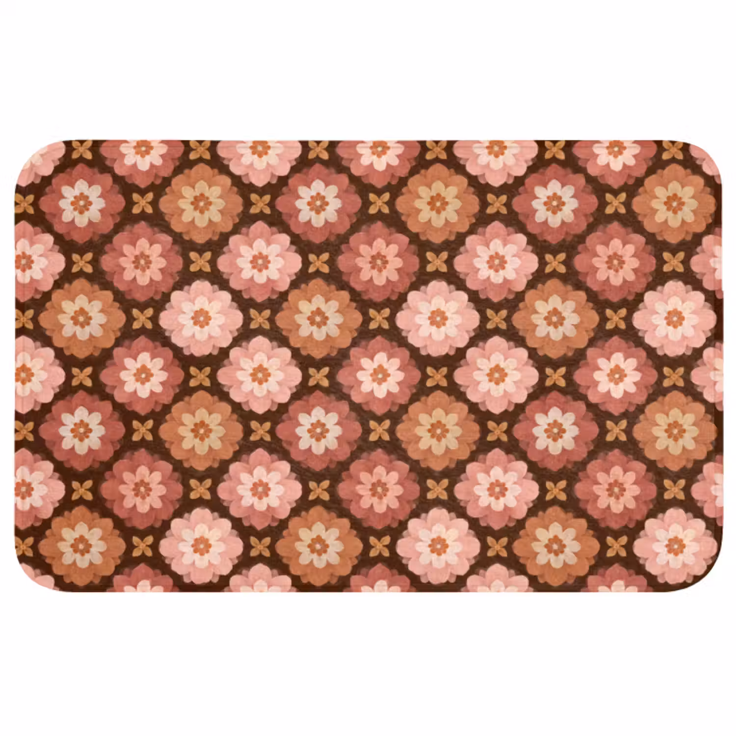 Badmat - Geometrisch - Bloemen - Kleurrijk