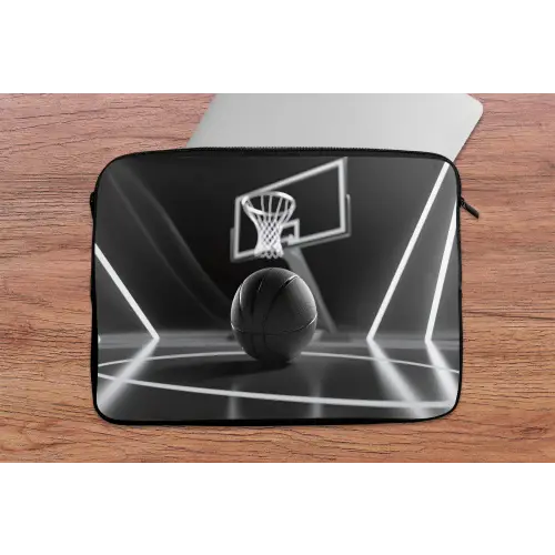 Basketbal - Basketbalveld - Lichtlijnen laptophoes neopreen klein -tafel
