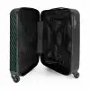 Groene carbonstructuur met zwarte middenstreep NBS - Handbagage koffer - Volwassenen Unisex middel -binnenkant