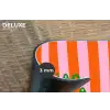 Strepen - Oranje - Verticaal - Ciao bella Placemat vinyl groot -closeup