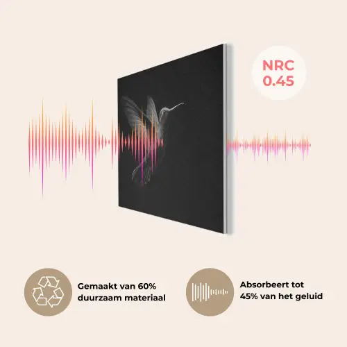 Kolibrie - Zwart - Dieren PET vilt klein -USP_NL