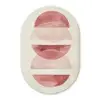 Minimalistisch - Cirkels - Roze Wandcirkel Ovaal Glas middel -3d