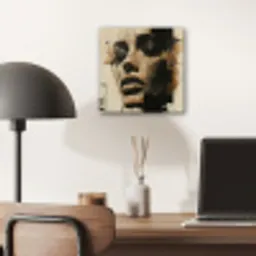 Vrouw - Gezicht - Abstract - Kunst aluminium wit klein -sfeer5