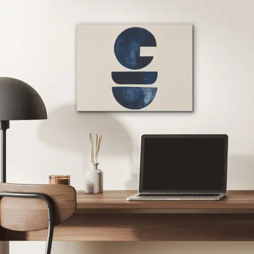 Vormen - Blauw - Abstract PET vilt klein -sfeer5