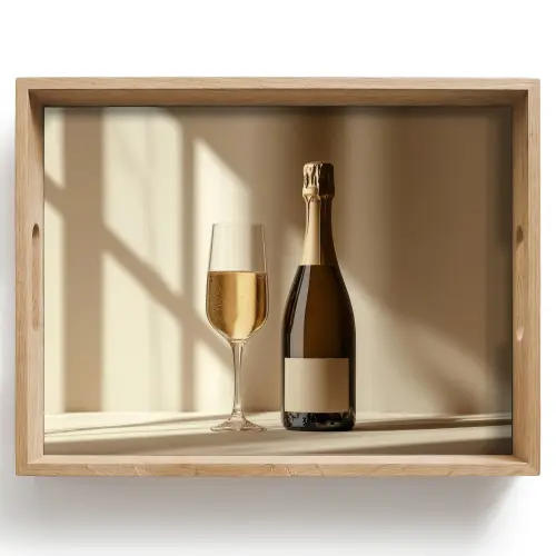 Champagne - Beige - Schaduw - Bubbels Dienblad Rechthoek middel -z3d_shopping
