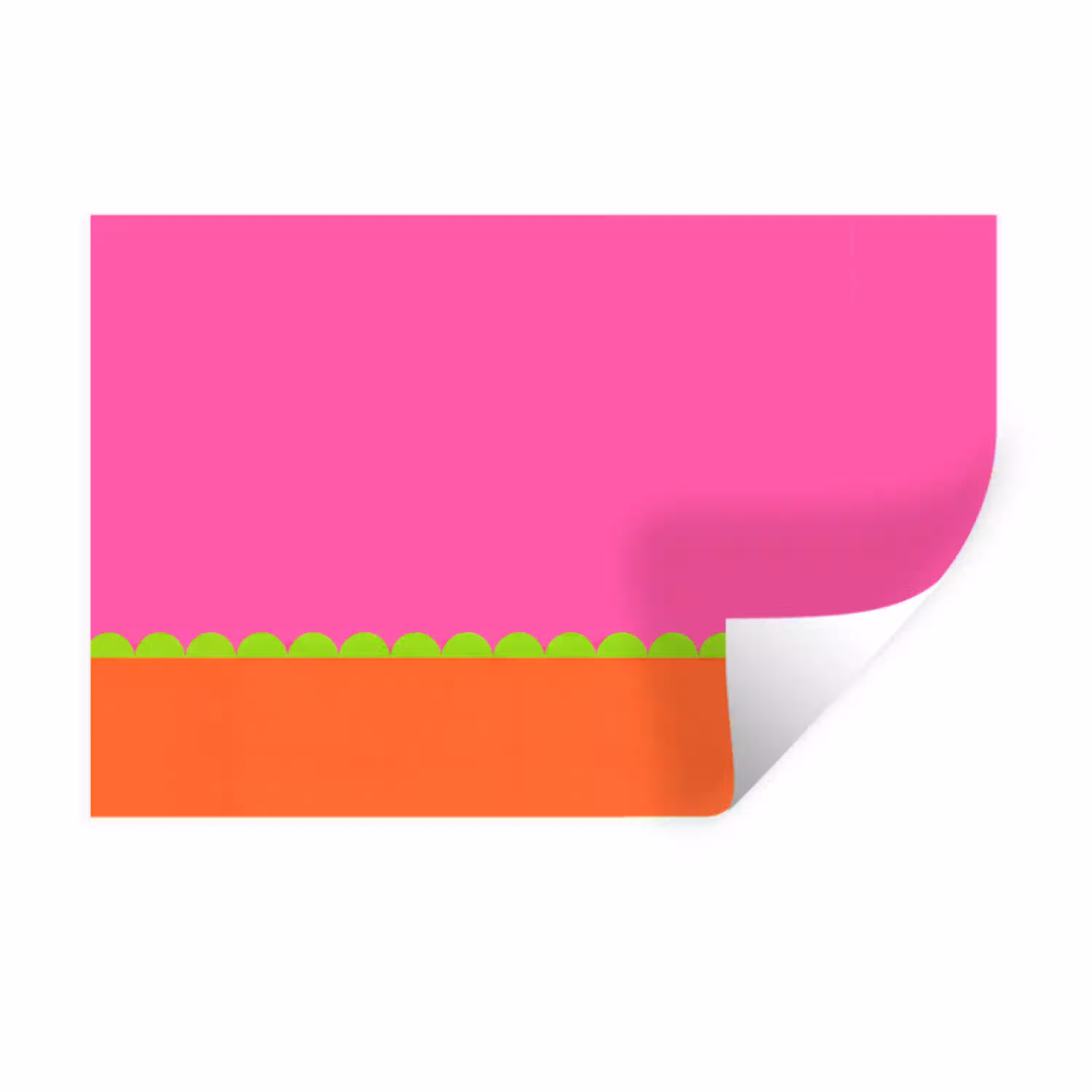 Abstract - Geometrisch - Kleurblokken - Roze - Oranje Muursticker klein -3d