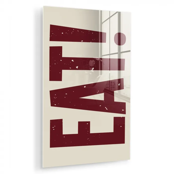 Red - Eten - Vintage - Decoratie plexiglas 5mm klein -zzzproduct_nieuw
