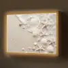 Schelpen - Zeesterren - Strand Light Box met batterij (Wandlamp) middel -z3d_website
